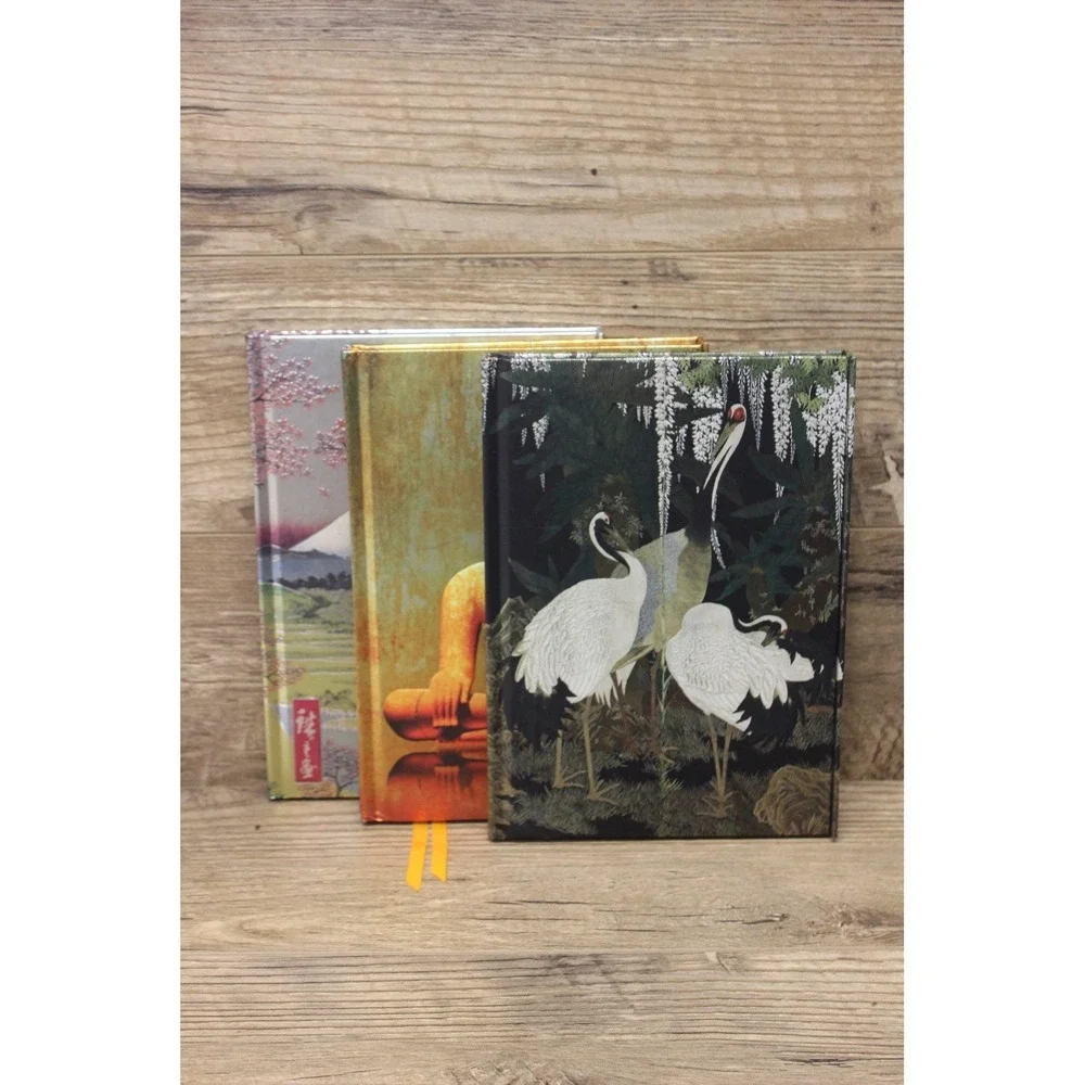 Flame‎ Tree Notebook metal foiled lined journal Golden Buddha